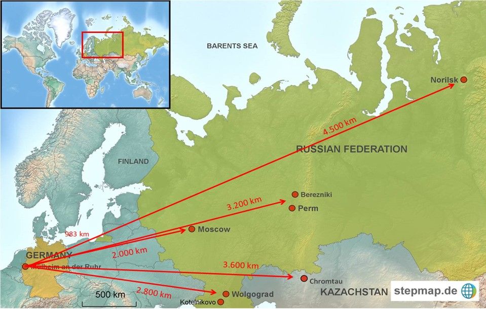 Aktivitäten in Russland und Kasachstan